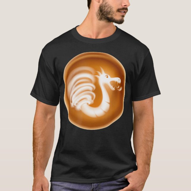 Kaffe Art Latte Espresso Barista Teckning-kaffe T Shirt (Framsida)
