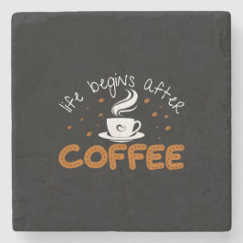 Kaffe Art Life börjar efter kaffe Stenunderlägg