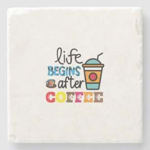 Kaffe Art Life börjar efter koefficient Stenunderlägg