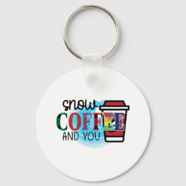 Kaffe Art Snö kaffe och du Nyckelring