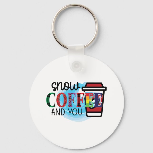 Kaffe Art Snö kaffe och du Nyckelring (Framsida)