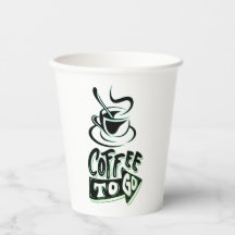 Kaffe att gå Papper Kopp - 8 oz Anpassningsbar Par