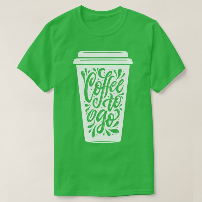 Kaffe att gå t shirt (Design framsida)