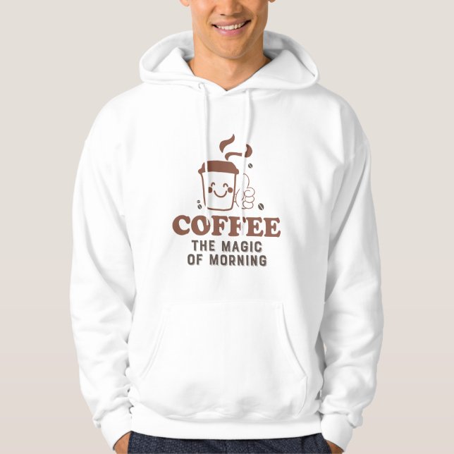 Kaffe av Älskare-kaffe, förmiddagskaffe Hoodie (Framsida)