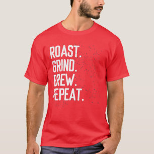 Kaffe av barista, rostat malm t shirt