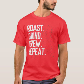 Kaffe av barista, rostat malm t shirt