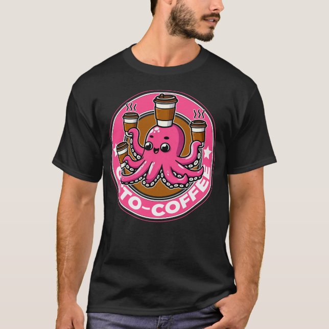 Kaffe av bläckfisk t shirt (Framsida)