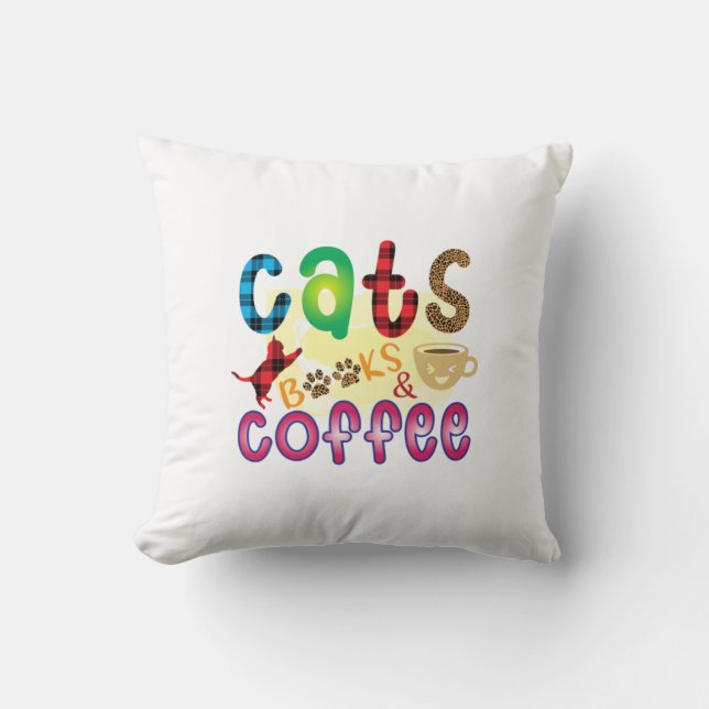 Kaffe av Bokar av katter Kudde (Framsida)