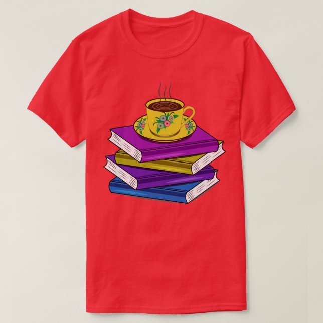Kaffe av Bokar och Hett T Shirt (Design framsida)