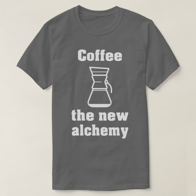 Kaffe av den nya Alchemy White T Shirt (Design framsida)