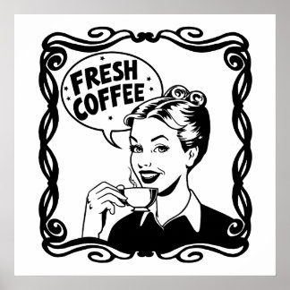 Kaffe av färsk Hett Poster