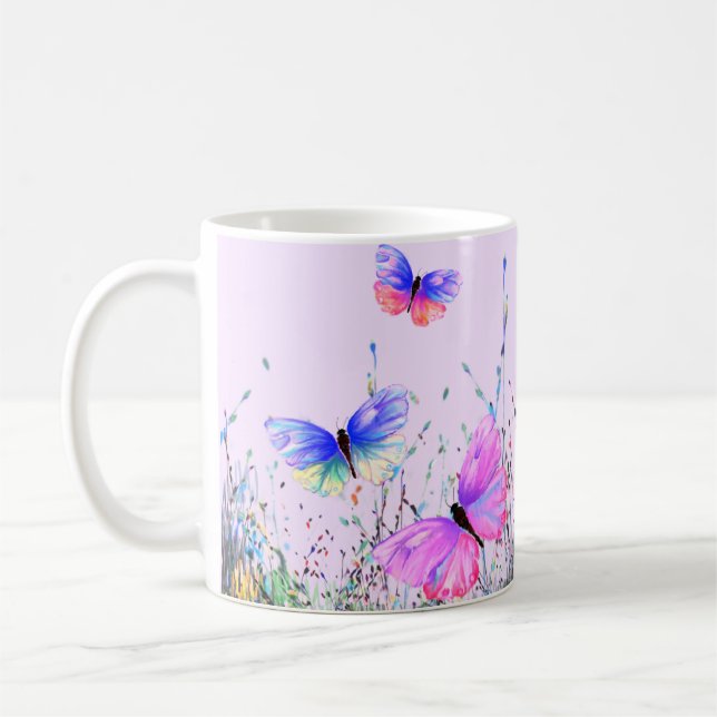 Kaffe av fjärilar Mugg (Vänster)