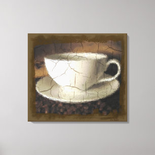 Kaffe av gammal canvastryck