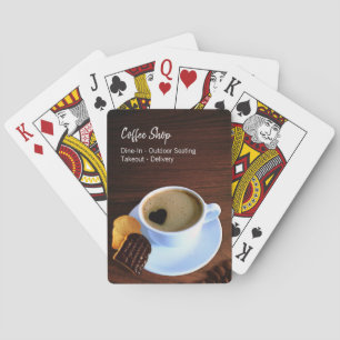 Kaffe av Hjärtformade skumskumkaka från Kopp Casinokort