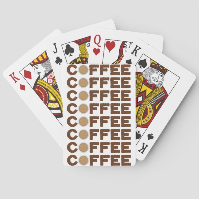 Kaffe av kaffebönor och drycker casinokort (Baksidan)
