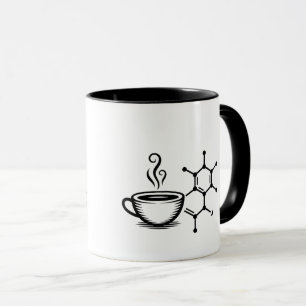 Kaffe av koffein moecule Mugg Chemical Composition