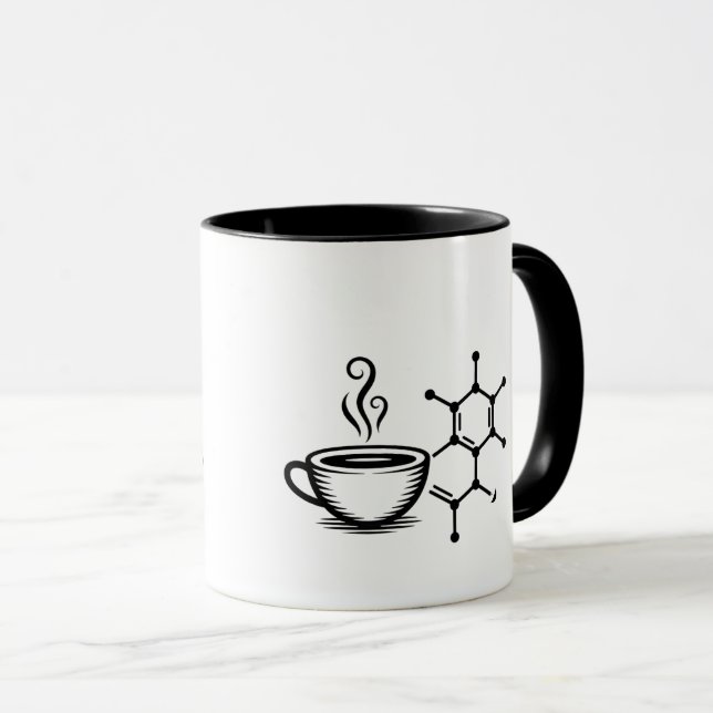 Kaffe av koffein moecule Mugg Chemical Composition (Framsida höger)