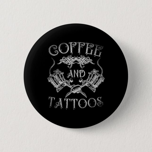 Kaffe av koffeinfri tattost och tattoos inkin knapp (Framsida)