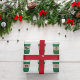 Kaffe av latte Expresso Kopp jul - tema Presentpapper