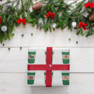 Kaffe av latte Expresso Kopp jul - tema Presentpapper