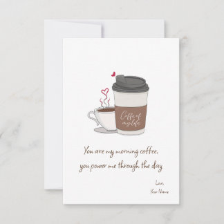 Kaffe av mitt livs Alla hjärtans dag - kort