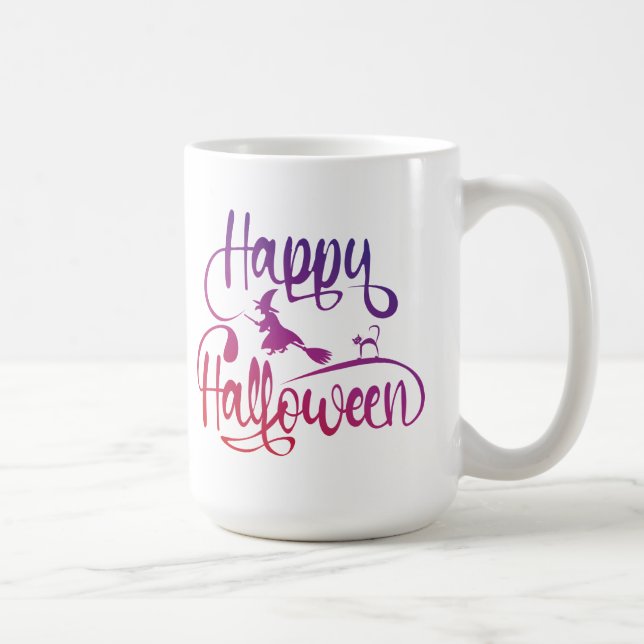 Kaffe av rödsaxe i happy halloween kaffemugg (Höger)