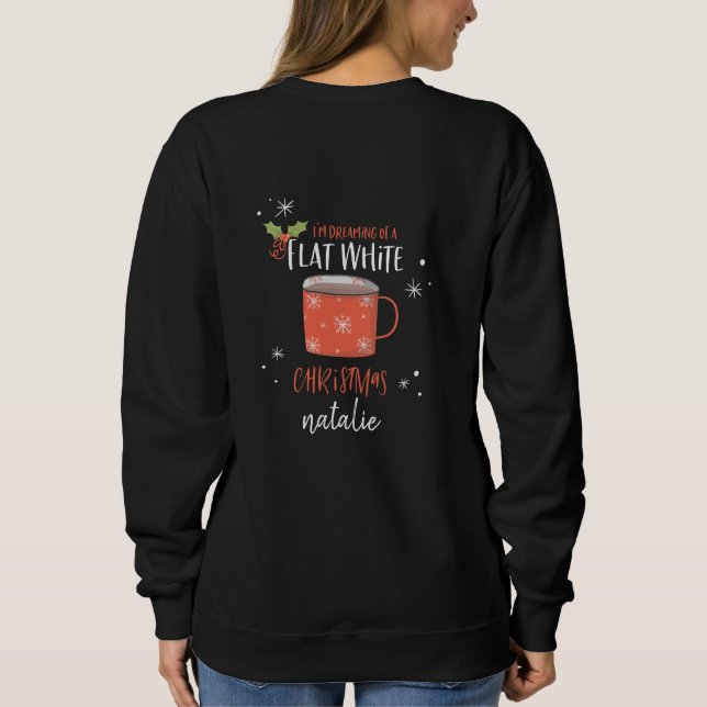 Kaffe av roligt, vitt kaffe, älskare, julkaffe t shirt (Baksida)