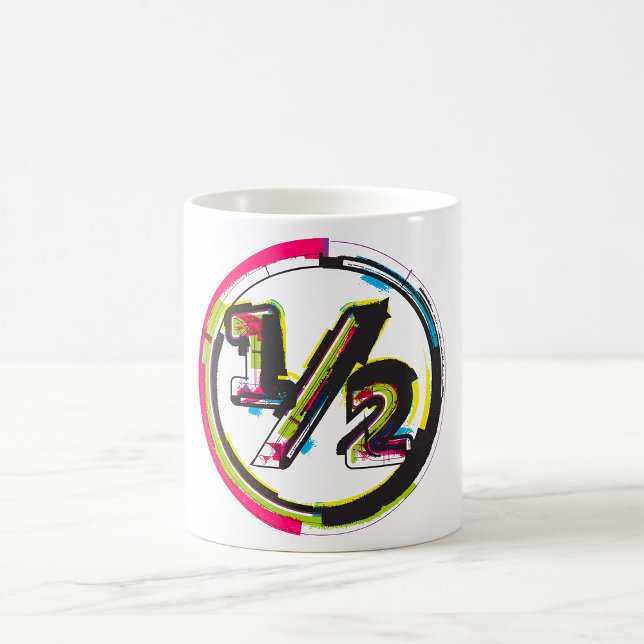 Kaffe av typen Grunge halv symbol Mugg (Skapare uppladdad)