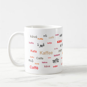 Kaffe av världsmuggen (i rött) kaffemugg