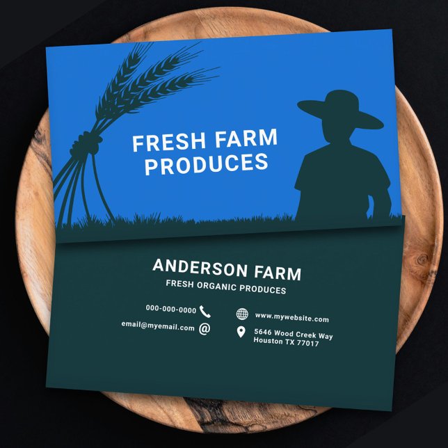 Kaffe av vete - jordbrukare visitkort (Sheaf of Wheat - Farmer Business Card)