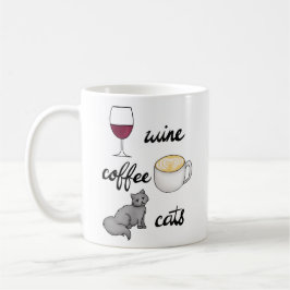Kaffe av Vin-katter, katt Lover Mugg