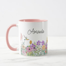 Kaffe av Wildblommor och Blommigt av grey Mugg