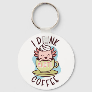 Kaffe. Axolotl. Nyckelring