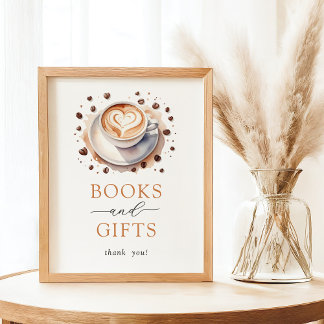 Kaffe, babyskor, Bokar och presenttecken Poster