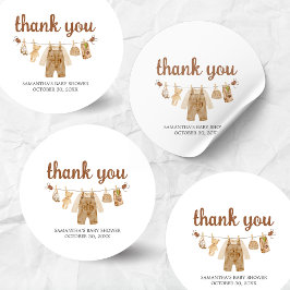 Kaffe, babyskor för bröst runt klistermärke