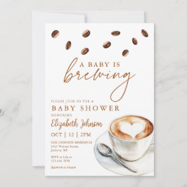 Kaffe - babyskor - foto QR-kod Inbjudningar
