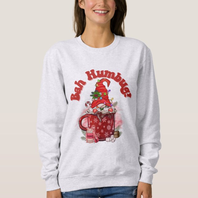Kaffe Bah Humbug, Julafton, sötskjorta, Gnome Coff T Shirt (Framsida)