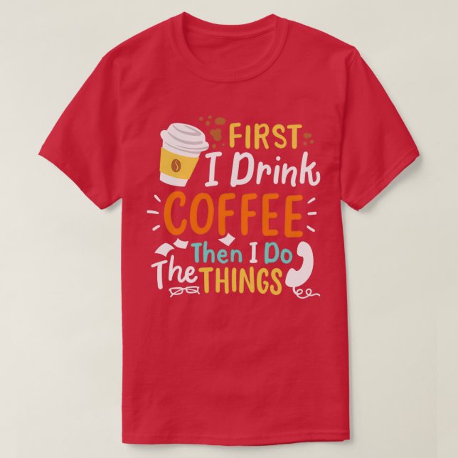 Kaffe Barista Coffee Älskare 2 T Shirt (Design framsida)