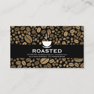 Kaffe Bean Background Visitkort