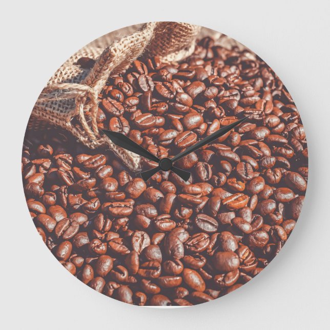 Kaffe Bean Clock Stor Klocka (Framsida)