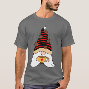 Kaffe Bean Hat Coffee Drinking Gnome T Shirt