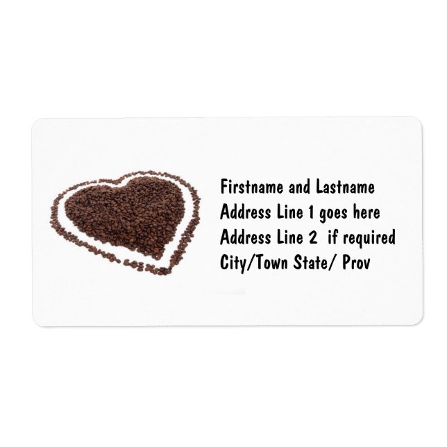 Kaffe Bean Heart Fraktsedel (Framsidan)
