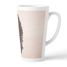 Kaffe Bean Heart Latte Mugg