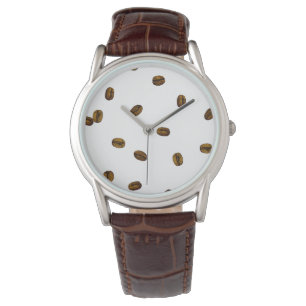 Kaffe Bean Mönster Armbandsur