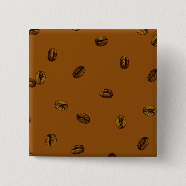 Kaffe Bean Mönster Knapp (Framsida)