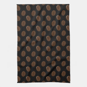 Kaffe Bean Mönster Kökshandduk