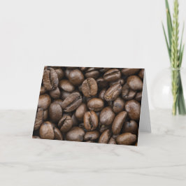 Kaffe Bean Mönster Kort