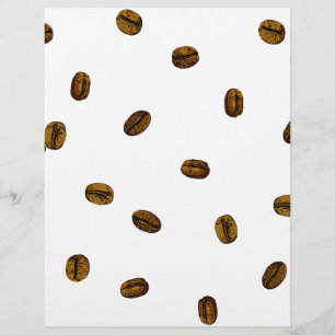 Kaffe Bean Mönster Reklamblad
