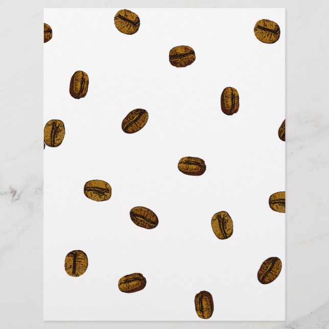 Kaffe Bean Mönster Reklamblad (Framsidan)