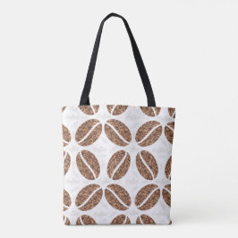 Kaffe Bean Mönster Tote Bag - Perfekt för kaffe Tygkasse